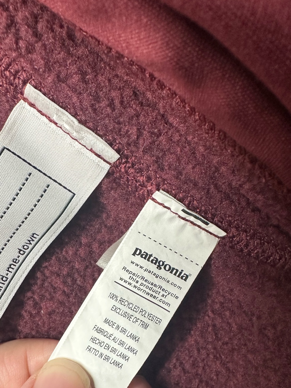 Patagonia Better Sweater Full Zip Fleece Jacket Burgundy Kids XL 14 Zip Up - Picture 6 of 9